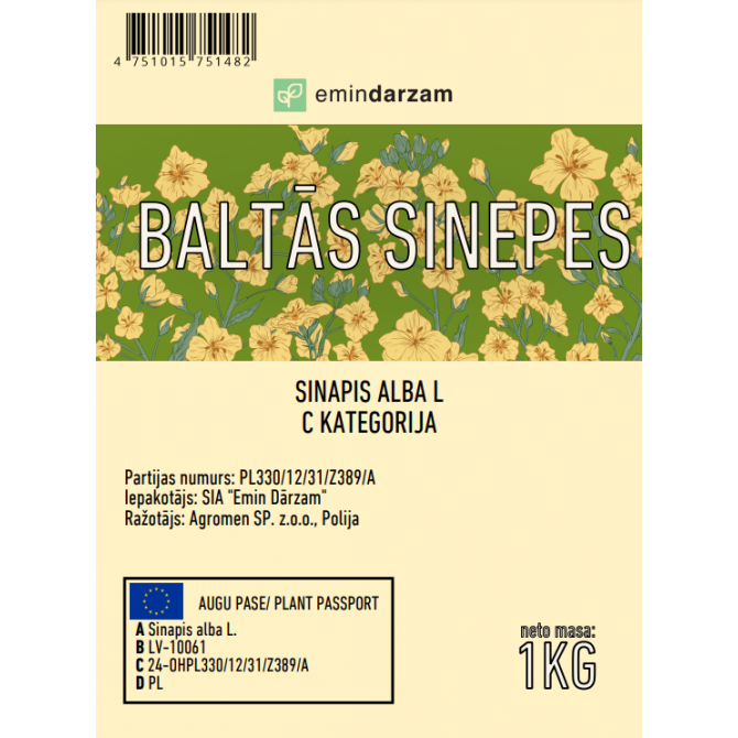 Zaļmēslojums Baltās Sinepes 1kg