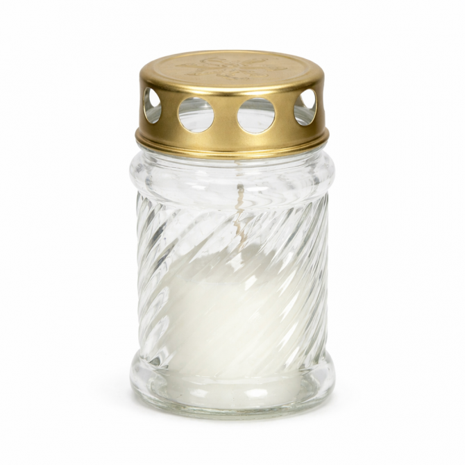 Kapu svece ar jumtiņu, balta (23 gab)