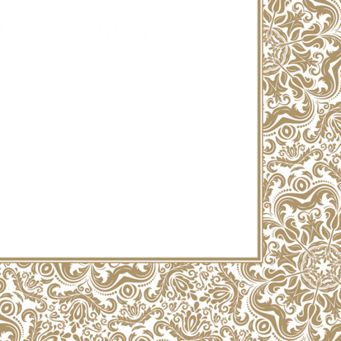 Salvetes ar zelta rakstu 1 paciņa