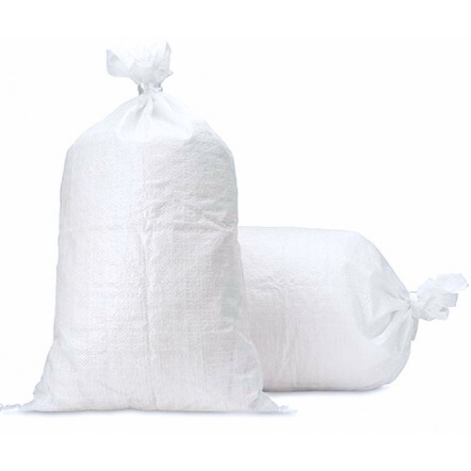 Maiss polipropilēna(cukura) 55x85cm balts 50gab