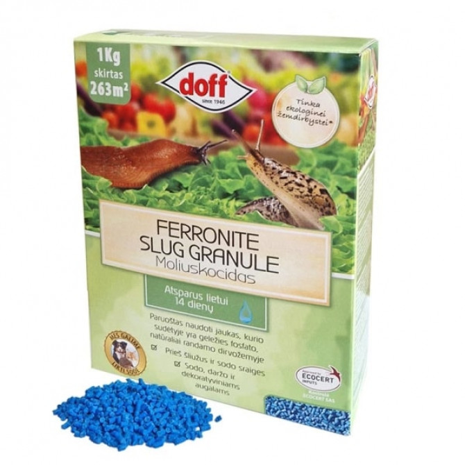 Ferronite granulas gliemežiem 1kg (TIKAI AR AAL LICENCI)