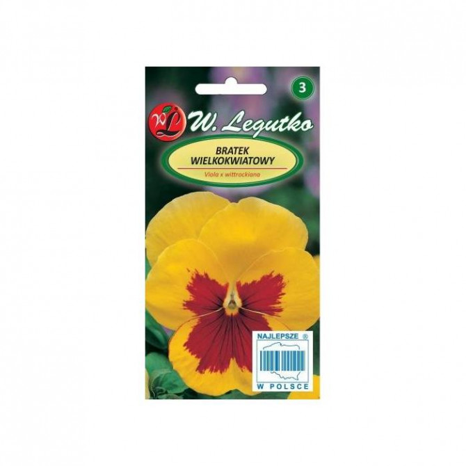 Atraitnītes lielziedu dzeltenas ar sarkanu actiņu 0.4g