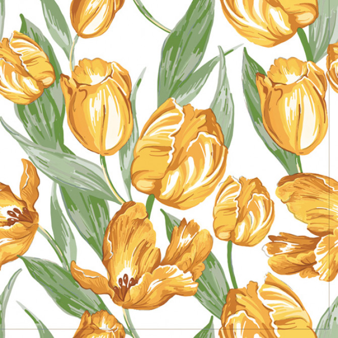 Salvetes Dzeltenas tulpes 1paciņa