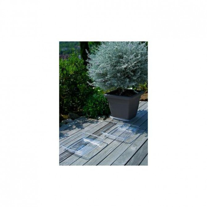 Paliktnis DEKUS Air caurspīdīgs kvadrāts 27cm