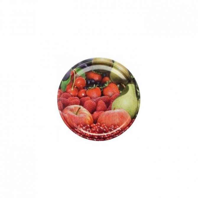 Metāla vāciņš  66mm augļi āboli, avenes, citas ogas